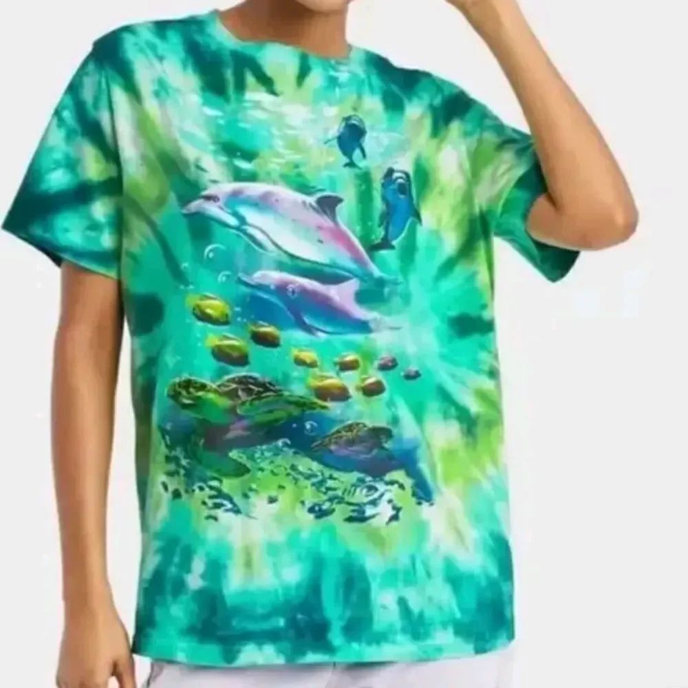 Mighty Fine Dolphin Turtles Tyedye Shirt